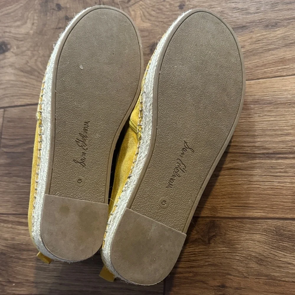 Sam Edelman Yellow Suede Platform Espadrille Slip-Ons